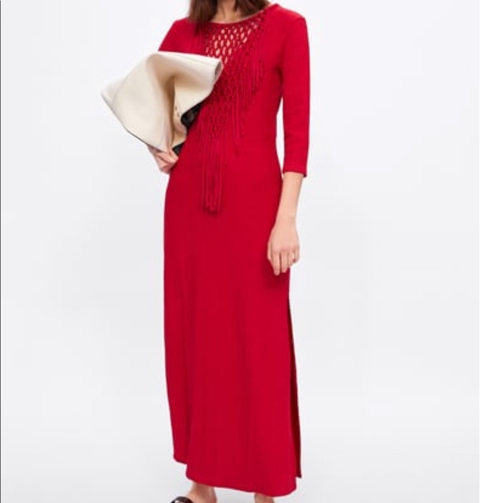Zara size small red maxi dress.  NWT